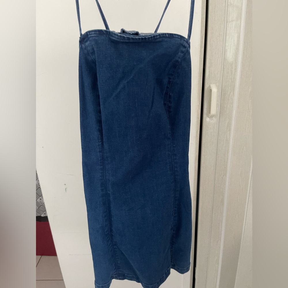 Garage sexy blue denim dress laced in the back. New. Size S